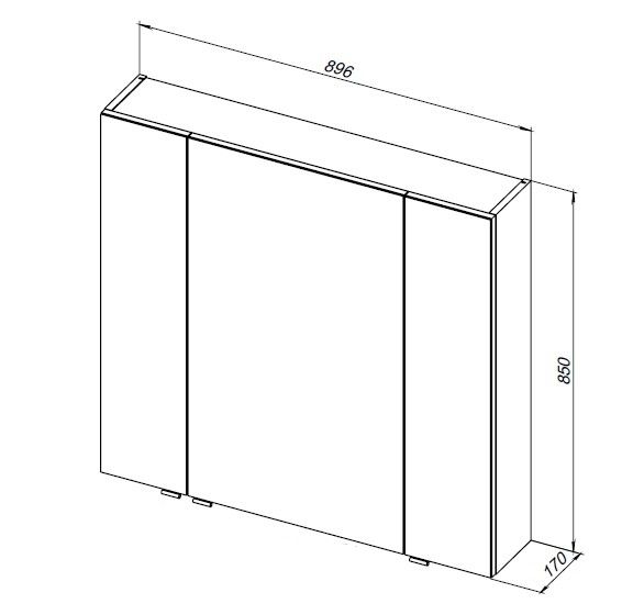 Зеркальный шкаф Aquanet Алвита New 303897 90 см белый матовый