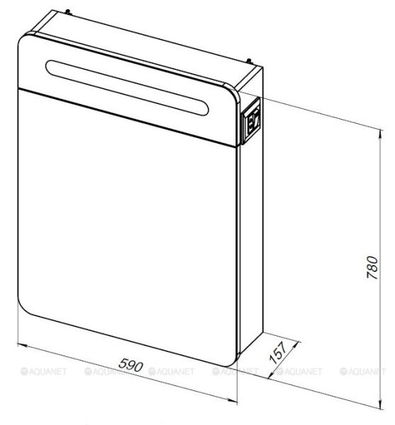 Зеркальный шкаф с подсветкой Aquanet Лукка 178954 60 см белый