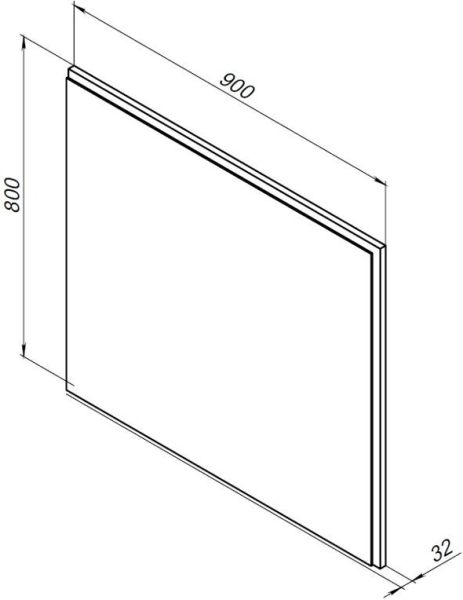Зеркало с подсветкой Aquanet Nova Lite 242264 90 см белый