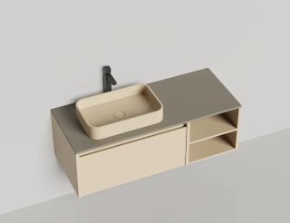 Подвесная тумба Salini Domino 27D112A 120см эмаль с открытой полкой