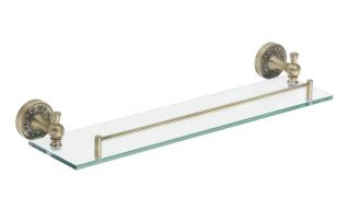 Полка стеклянная Rose RG1019Q 55см бронза