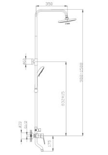 Душевая стойка Haiba HB2423 хром